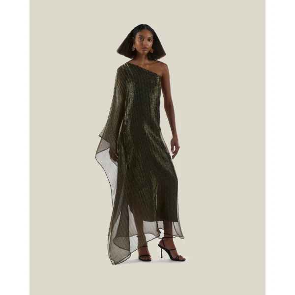 Taller Marmo Betsy Metallic Dress - Dresses - Italian Luxury Evening Wear at Coveti
