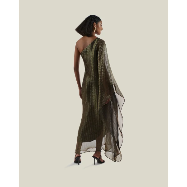 Taller Marmo Betsy Metallic Dress - Dresses - Italian Luxury Evening Wear at Coveti