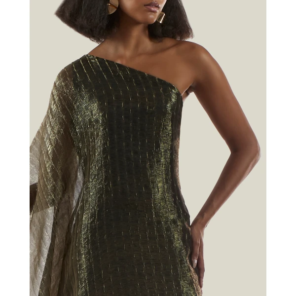 Taller Marmo Betsy Metallic Dress - Dresses - Italian Luxury Evening Wear at Coveti