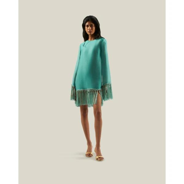 Taller Marmo Claudia Dress Linen - Dresses - Italian Luxury Evening Wear at Coveti