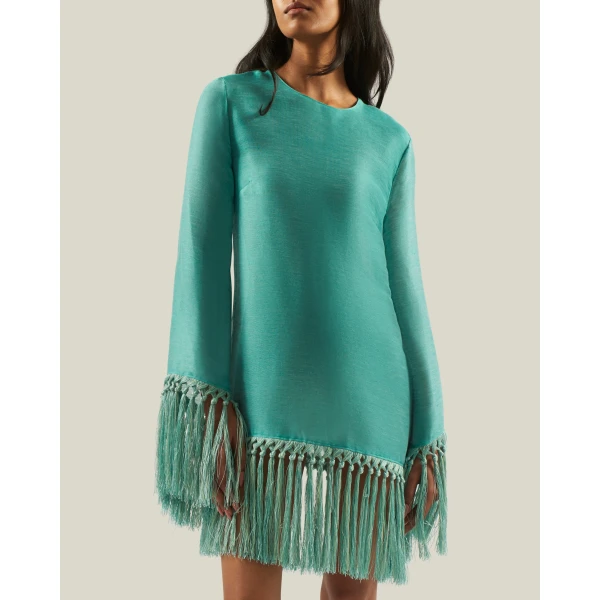Taller Marmo Claudia Dress Linen - Dresses - Italian Luxury Evening Wear at Coveti