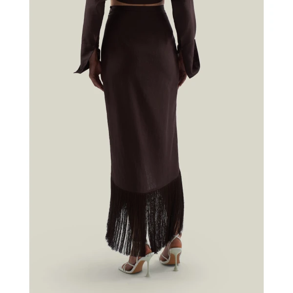 Taller Marmo El Pareo Linen Skirt - Dresses - Italian Luxury Evening Wear at Coveti