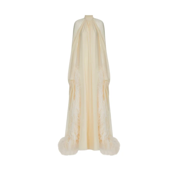 Taller Marmo Feathered Eterea Gown - Dresses - Italian Luxury Evening Wear at Coveti