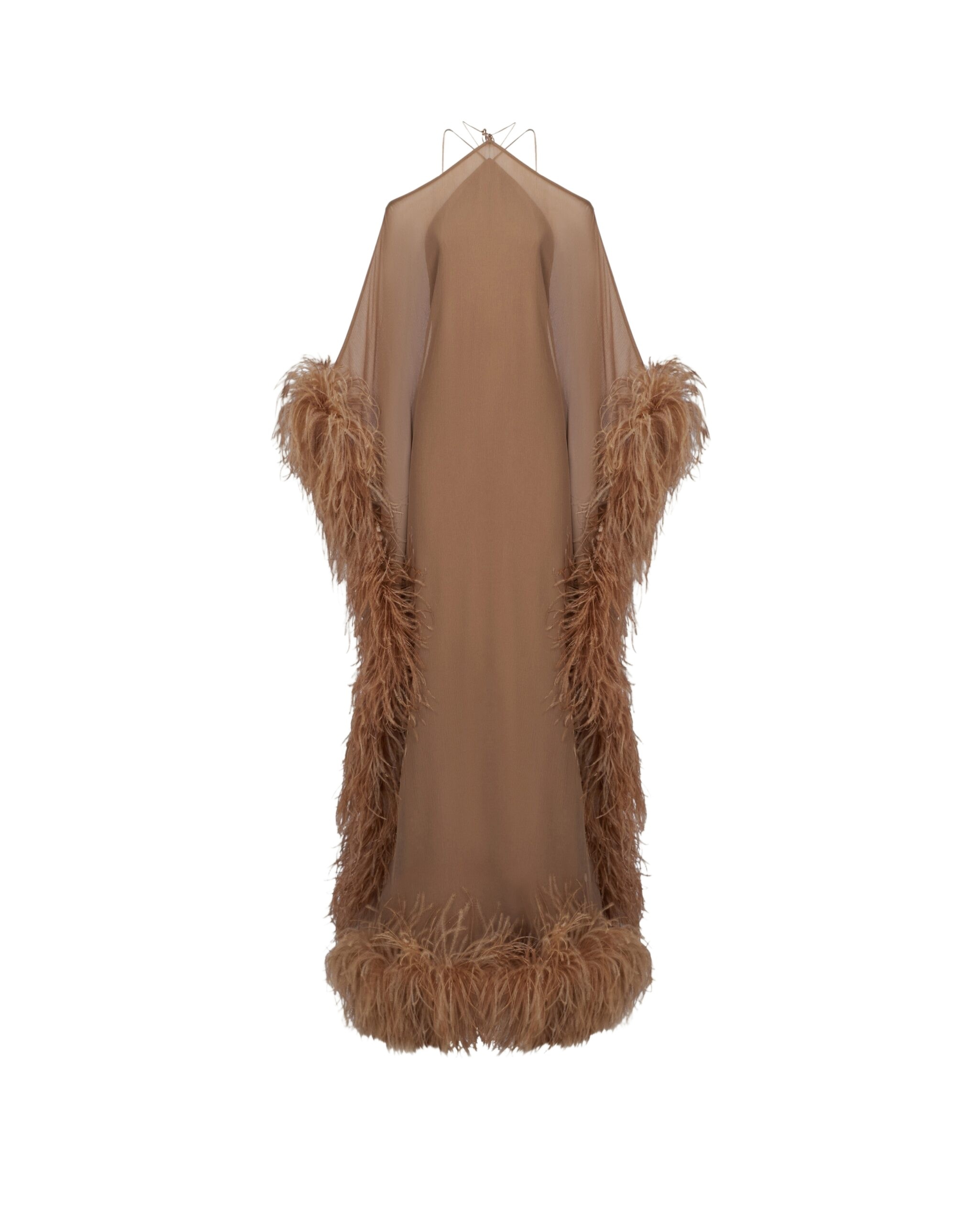 Taller Marmo Feathered Sza Sza Spirito Kaftan - Dresses - Italian Luxury Evening Wear at Coveti