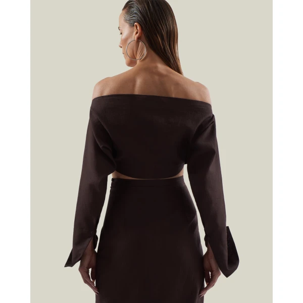 Taller Marmo Mila Desert Blouse - Tops - Italian Luxury Evening Wear at Coveti