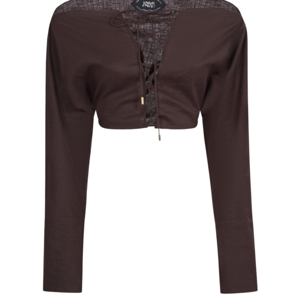 Taller Marmo Mila Desert Blouse - Tops - Italian Luxury Evening Wear at Coveti