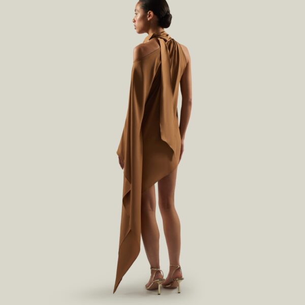 Taller Marmo Mini Atlas Dress - Dresses - Italian Luxury Evening Wear at Coveti