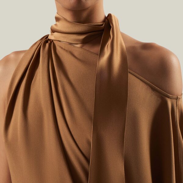 Taller Marmo Mini Atlas Dress - Dresses - Italian Luxury Evening Wear at Coveti