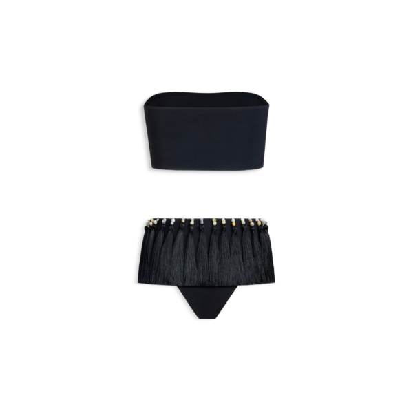 Alaïa Tassel Bandeau Bikini Set - ALAÏA Beachwear - Laser Cut Luxury - Shop at Coveti