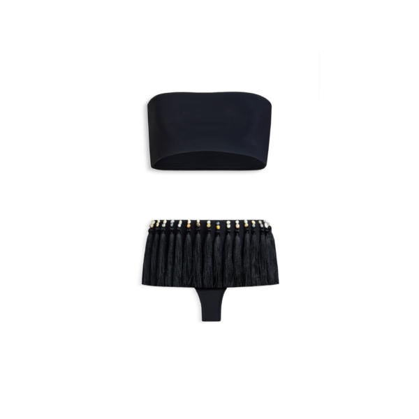 Alaïa Tassel Bandeau Bikini Set - ALAÏA Beachwear - Laser Cut Luxury - Shop at Coveti