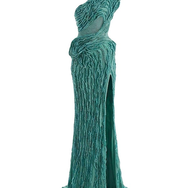 Tony Ward Aqua Green Strapless Cut Out Gown - Dresses - Lebanese Luxury Evening Wear at Coveti