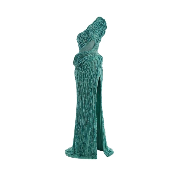 Tony Ward Aqua Green Strapless Cut Out Gown - Dresses - Lebanese Luxury Evening Wear at Coveti