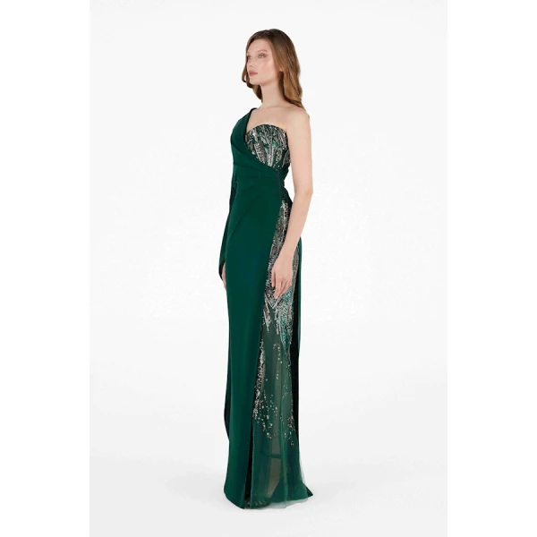 Tony Ward Asymmetrical Forest Gown - Dresses - Lebanese Luxury Evening Wear at Coveti