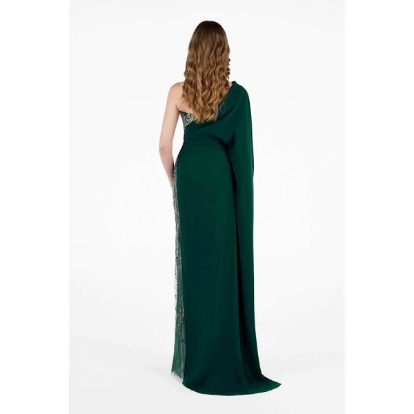 Tony Ward Asymmetrical Forest Gown - Dresses - Lebanese Luxury Evening Wear at Coveti