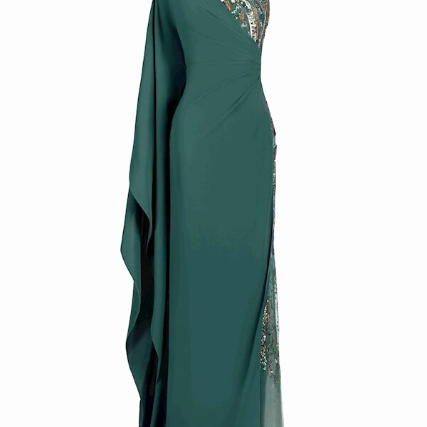 Tony Ward Asymmetrical Forest Gown - Dresses - Lebanese Luxury Evening Wear at Coveti