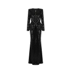 Tony Ward Black Sequin Skirt and Jacket Set - Jackets - Lebanese Luxury Evening Wear at Coveti