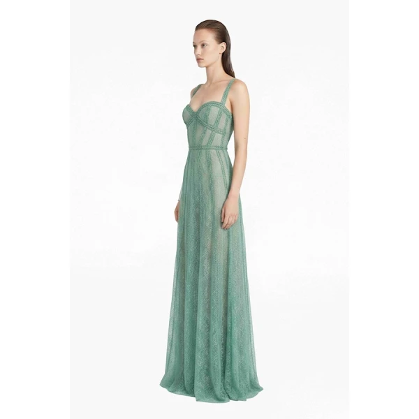 Tony Ward Chantilly Lace a Line Gown - Dresses - Lebanese Luxury Evening Wear at Coveti