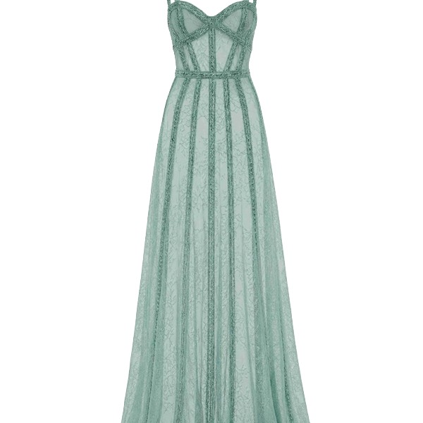 Tony Ward Chantilly Lace a Line Gown - Dresses - Lebanese Luxury Evening Wear at Coveti