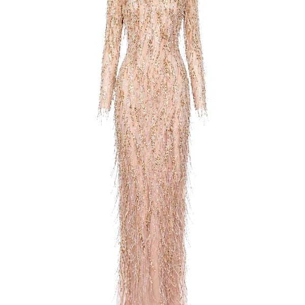 Tony Ward Gold Degradé Beaded Gown - Dresses - Lebanese Luxury Evening Wear at Coveti