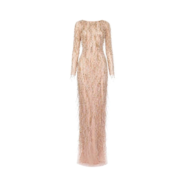 Tony Ward Gold Degradé Beaded Gown - Dresses - Lebanese Luxury Evening Wear at Coveti