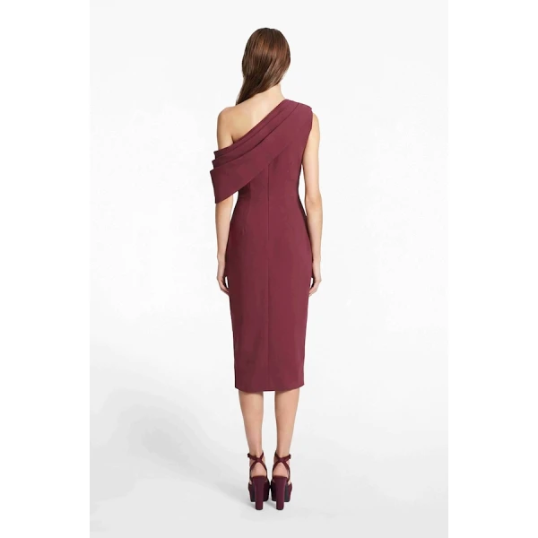 Tony Ward Mauve Asymmetric Mini Dress - Dresses - Lebanese Luxury Evening Wear at Coveti