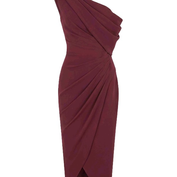 Tony Ward Mauve Asymmetric Mini Dress - Dresses - Lebanese Luxury Evening Wear at Coveti