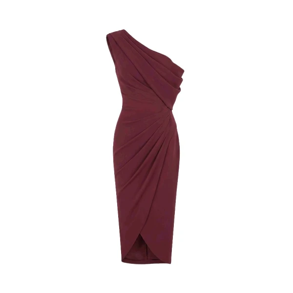 Tony Ward Mauve Asymmetric Mini Dress - Dresses - Lebanese Luxury Evening Wear at Coveti