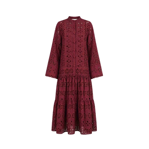 Tony Ward Mauve Crochet Mini Dress - Dresses - Lebanese Luxury Evening Wear at Coveti