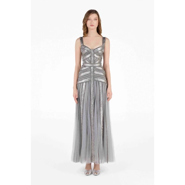 Tony Ward Metallic Mirage Gown - Dresses - Lebanese Luxury Evening Wear at Coveti