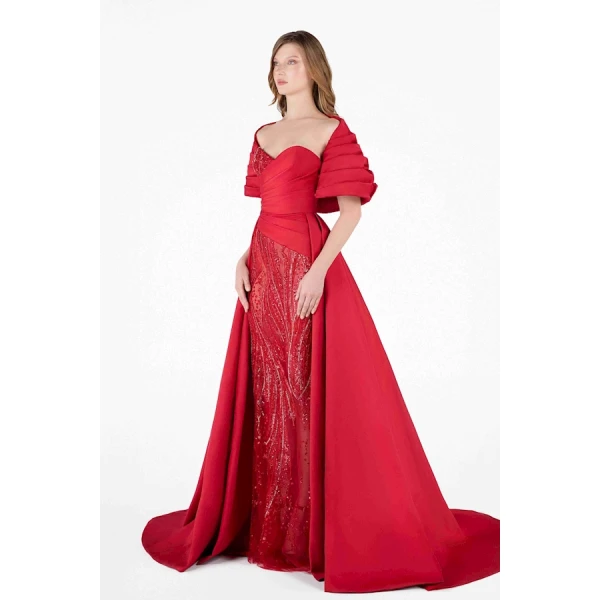 Tony Ward Red Heart Corset Maxi Dress - Dresses - Lebanese Luxury Evening Wear at Coveti