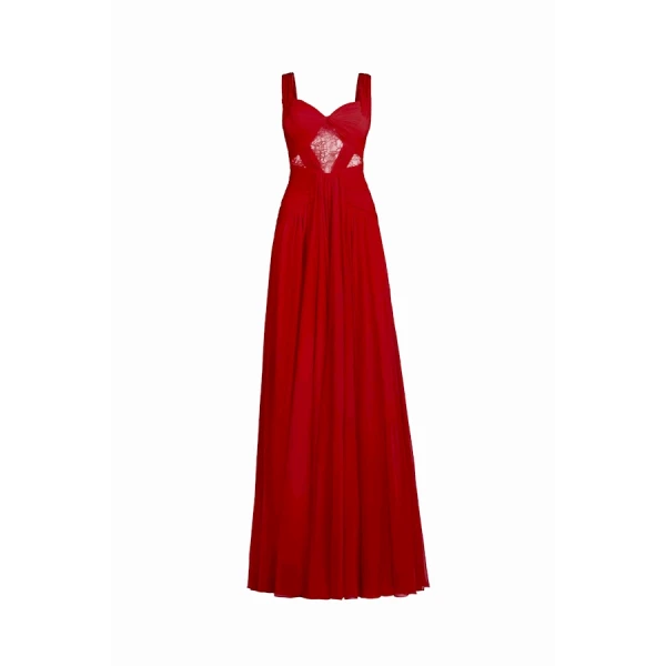 Tony Ward Red Heart Corset Mousseline Gown - Dresses - Lebanese Luxury Evening Wear at Coveti