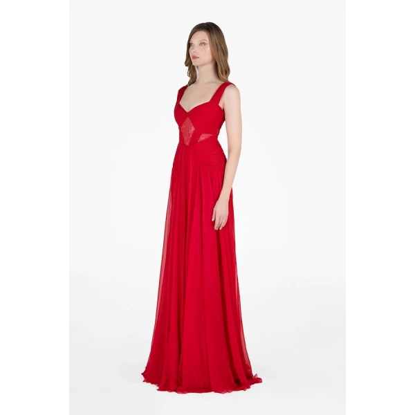 Tony Ward Red Heart Corset Mousseline Gown - Dresses - Lebanese Luxury Evening Wear at Coveti