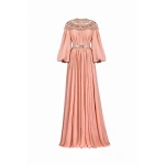 Tony Ward Romantic Old Rose Pleated Dress - Dresses - Lebanese Luxury Evening Wear at Coveti