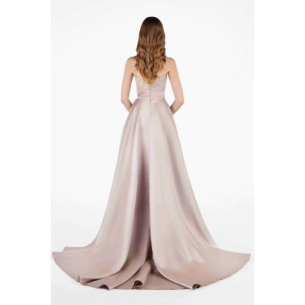 Tony Ward Satin Sculpted Wrap Gown - Dresses - Lebanese Luxury Evening Wear at Coveti