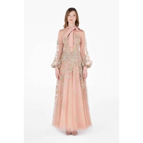 Tony Ward Vintage Rose Midi Dress - Dresses - Lebanese Luxury Evening Wear at Coveti