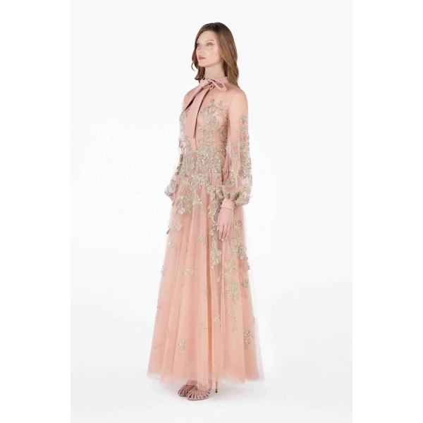 Tony Ward Vintage Rose Midi Dress - Dresses - Lebanese Luxury Evening Wear at Coveti