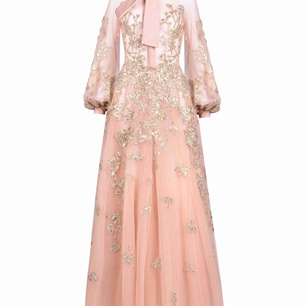 Tony Ward Vintage Rose Midi Dress - Dresses - Lebanese Luxury Evening Wear at Coveti