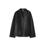 Totême Army leather jacket in Black - Jackets - Scandinavian Minimalist Luxury at Coveti