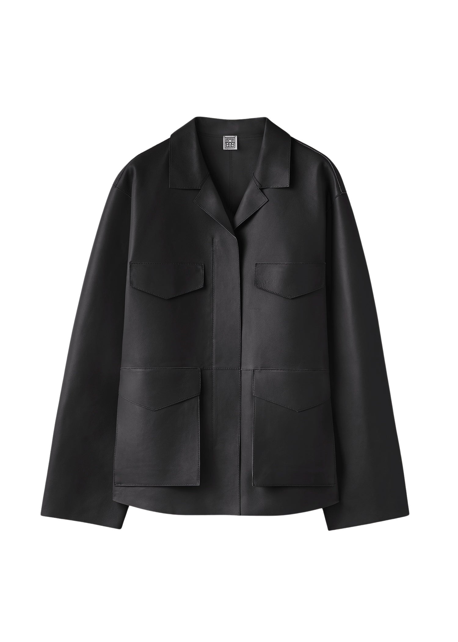 Toteme Army leather jacket in Black