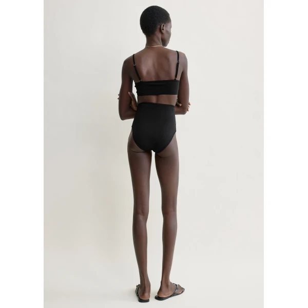 Totême Balconette bikini top in Black - Beachwear - Scandinavian Minimalist Luxury at Coveti