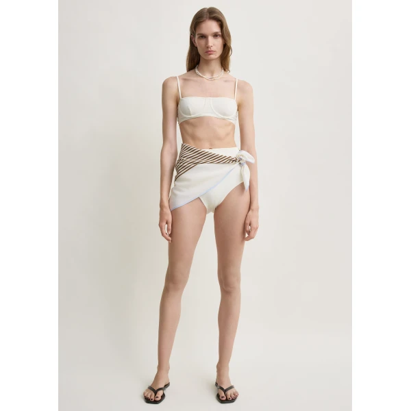 Totême Balconette bikini top in Ecru - Beachwear - Scandinavian Minimalist Luxury at Coveti