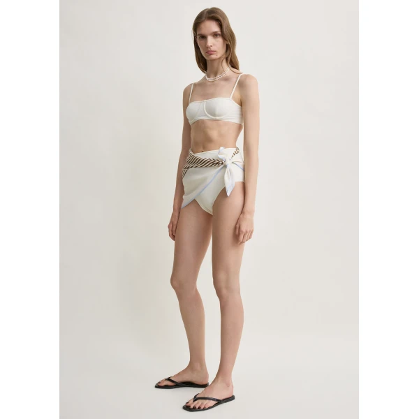 Totême Balconette bikini top in Ecru - Beachwear - Scandinavian Minimalist Luxury at Coveti