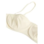 Totême Balconette bikini top in Ecru - Beachwear - Scandinavian Minimalist Luxury at Coveti