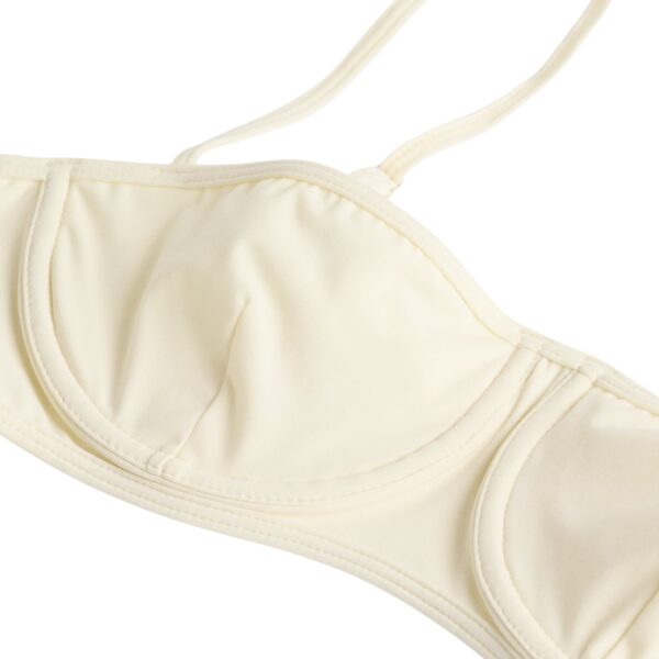 Totême Balconette bikini top in Ecru - Beachwear - Scandinavian Minimalist Luxury at Coveti