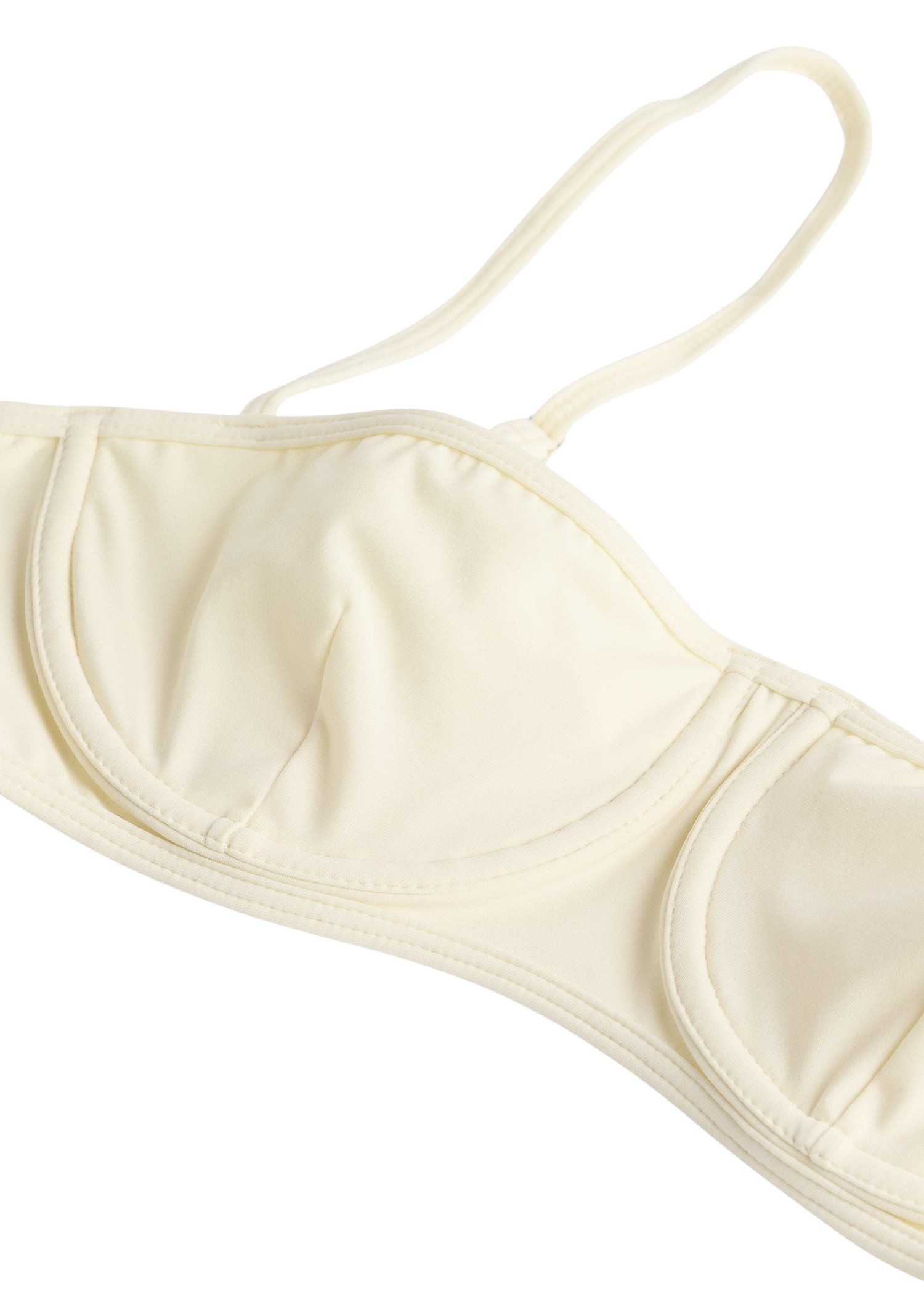 Toteme Balconette bikini top in Ecru