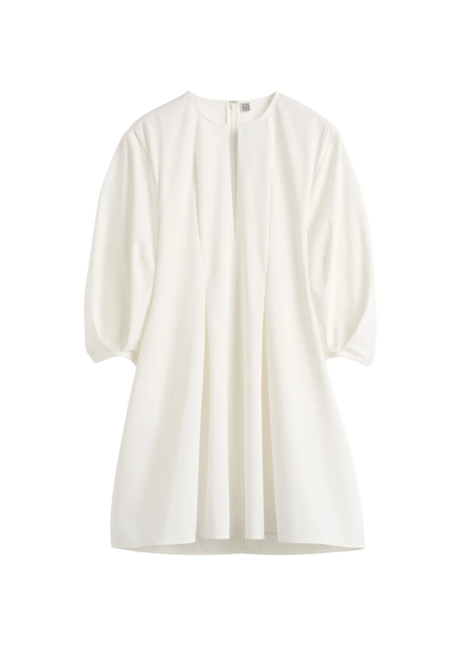 Toteme-Balloon-sleeve-cotton-dress-in-White89243_nobg Totême Balloon sleeve cotton dress in White - Dresses - Scandinavian Minimalist Luxury at Coveti