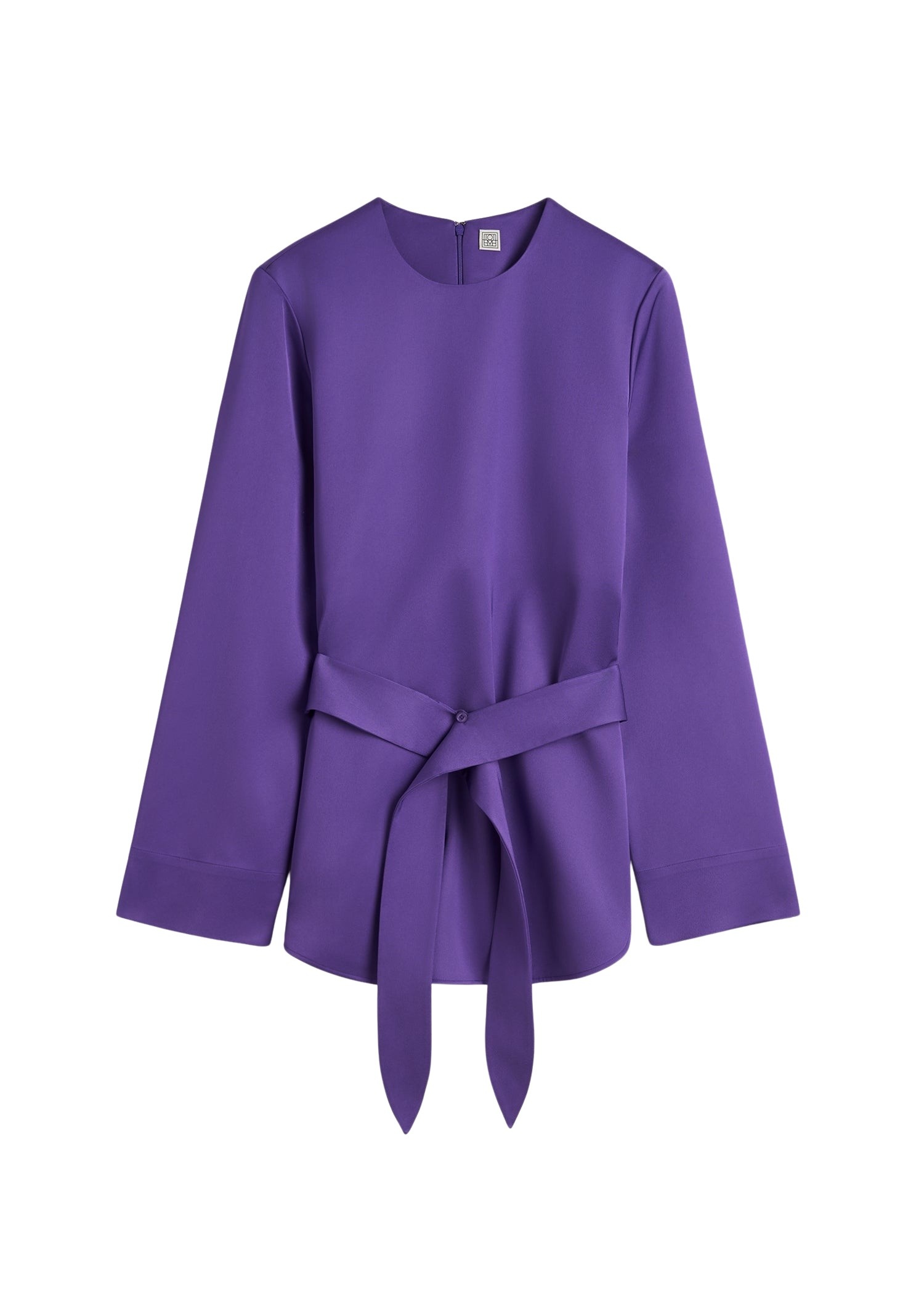 Toteme Belted satin tunic in Violet