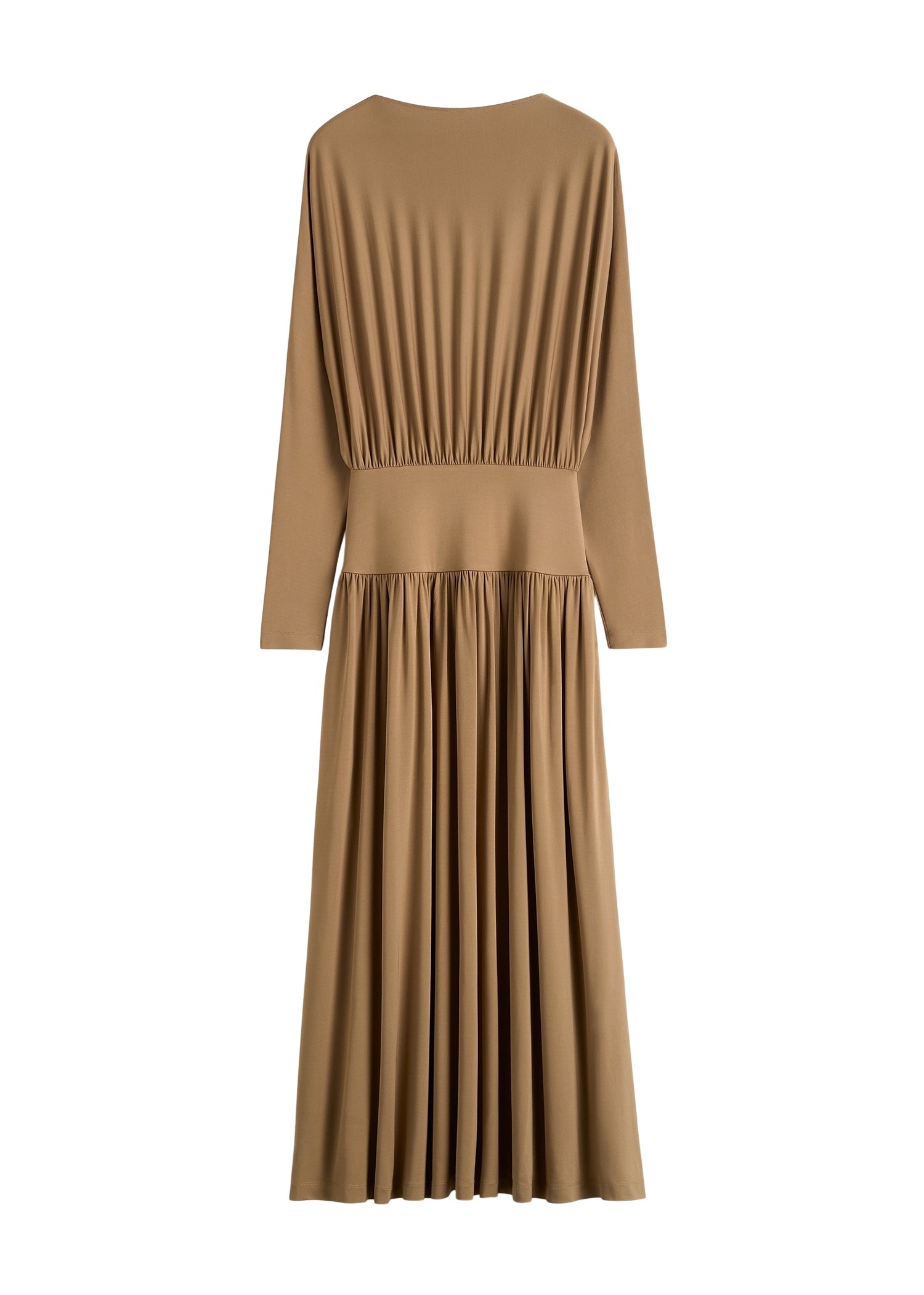 Totême Boatneck jersey dress in Nutmeg - Dresses - Scandinavian Minimalist Luxury at Coveti