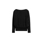 Totême Boatneck jersey top in Black - Tops - Scandinavian Minimalist Luxury at Coveti