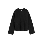 Toteme-Boxy-alpaca-knit-in-Black92618_nobg Totême Boxy alpaca knit in Black - Knitwear - Scandinavian Minimalist Luxury at Coveti